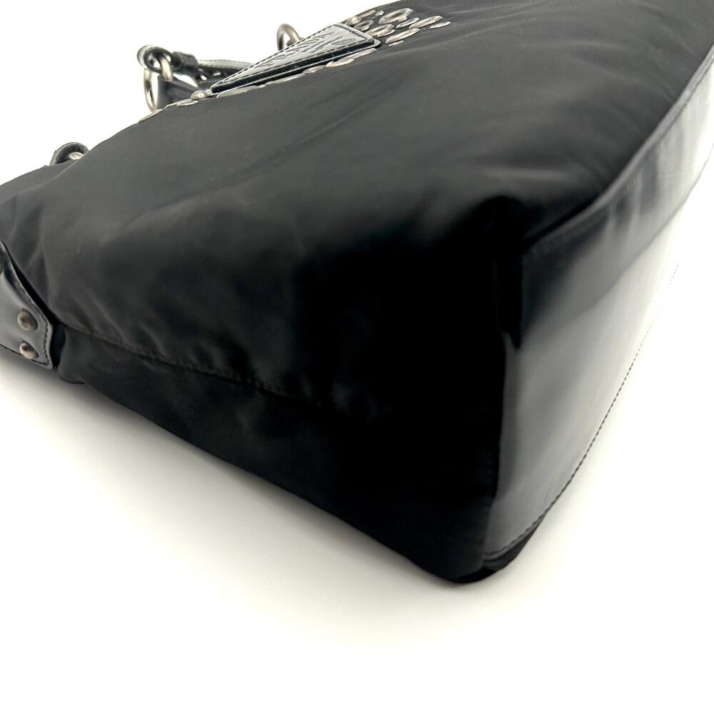 Prada Tessuto Nylon & Leather Bag with Grommet Embellishment - Picture 11 of 16